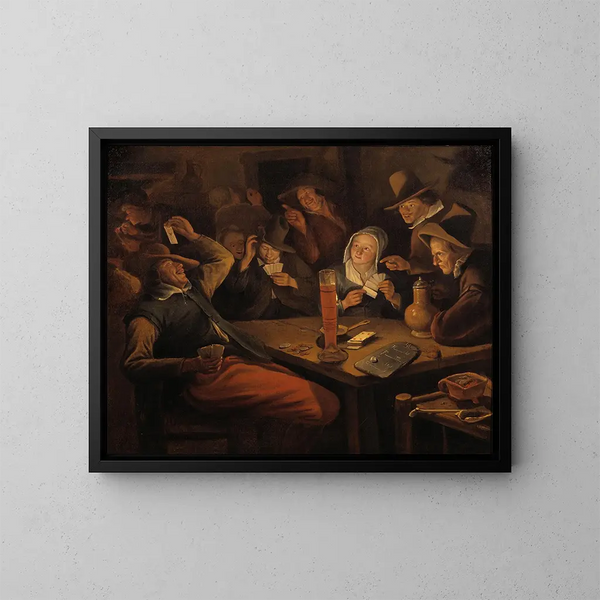 Ace of Hearts - Jan Steen — framed artwork on a wall
