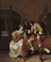 Ascagnes en Lucelle De Muziekles - Jan Steen — weergave van het kunstwerk