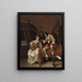 Ascagnes en Lucelle De Muziekles - Jan Steen — ingelijst kunstwerk aan de muur