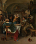 Familie scène - Jan Steen — weergave van het kunstwerk