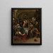Familie scène - Jan Steen — ingelijst kunstwerk aan de muur