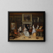 Fantasierijk binnenhuis schilderij met Jan Steen en de familie van Gerrit Schouten - Jan Steen — ingelijst kunstwerk aan de muur