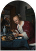 Vrouw die oesters eet - Jan Steen — weergave van het kunstwerk