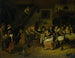 Bruiloft van boeren - Jan Steen — weergave van het kunstwerk