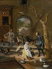 portret van Jacoba Maria van Wassenaer 1654-1683, bekend onder de naam La Basse-cour - Jan Steen — weergave van het kunstwerk