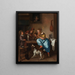 De dansles - Jan Steen — ingelijst kunstwerk aan de muur