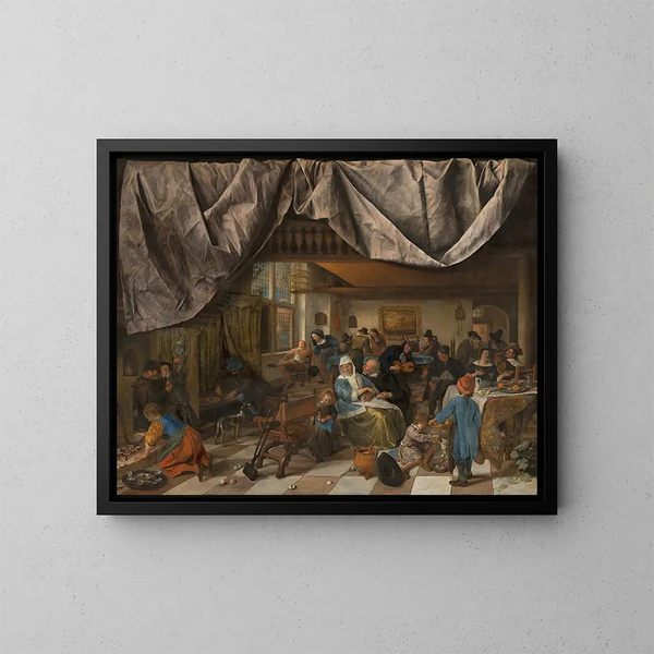 La Vie de l'homme - Jan Steen — ingelijst kunstwerk aan de muur