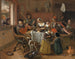 De vrolijke familie - Jan Steen — weergave van het kunstwerk