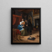 De zieke dochter - Jan Steen — ingelijst kunstwerk aan de muur
