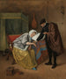 De zieke vrouw - Jan Steen — weergave van het kunstwerk