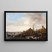 Winter scène - Jan Steen — ingelijst kunstwerk aan de muur