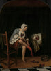 Vrouw bij haar toilette - Jan Steen — weergave van het kunstwerk