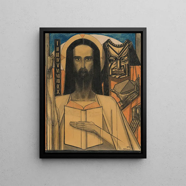 Study for Christ in the Wilderness - Jan Toorop — framed artwork on a wall