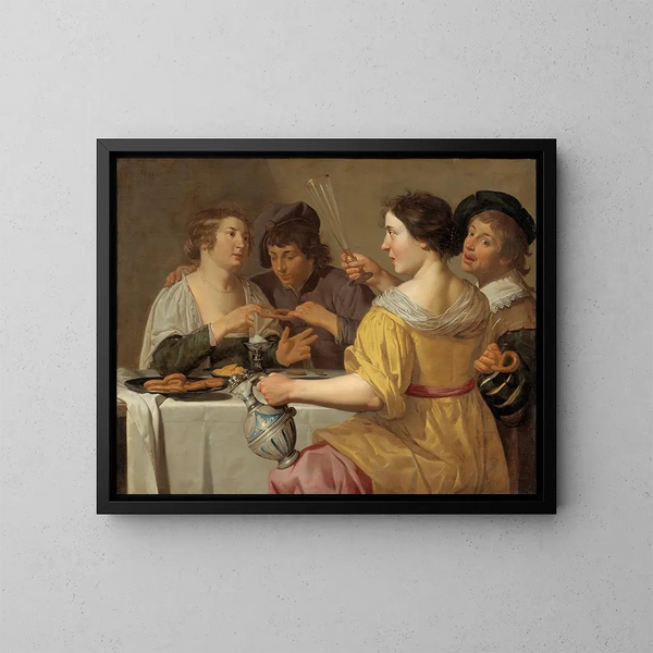Tirage du bretzel - Jan van Bijlert — framed artwork on a wall