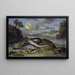 Natuurstudie met vissen en zeedieren in een kustlandschap - Jan van Kessel de Oude — ingelijst kunstwerk aan de muur