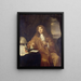 portret van Anthonie van Leeuwenhoek, natuurfilosoof en zoöloog uit Delft - Jan Verkolje — ingelijst kunstwerk aan de muur