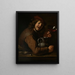 Jongen drinkt wijn - Jan Vermeer van Utrecht — ingelijst kunstwerk aan de muur