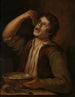 Jongen die peultjes eet - Jan Vermeer van Utrecht — weergave van het kunstwerk