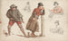 Studie van figuren - Jan Weissenbruch — weergave van het kunstwerk
