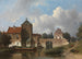 L'IJsselpoort à IJsselstein - Jan Weissenbruch — weergave van het kunstwerk