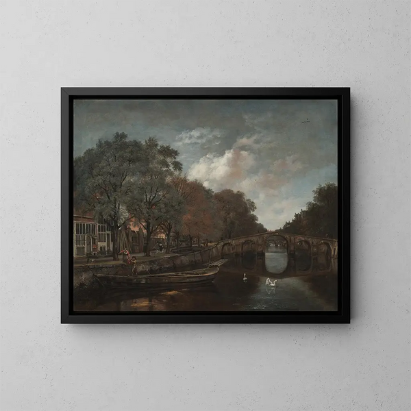 Herengracht in Amsterdam - Jan Wijnants — framed artwork on a wall