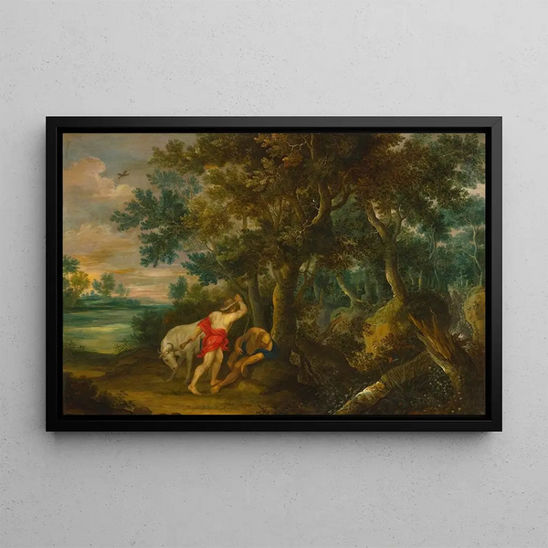 Mercury and Argus - Jan Wildens — framed artwork on a wall