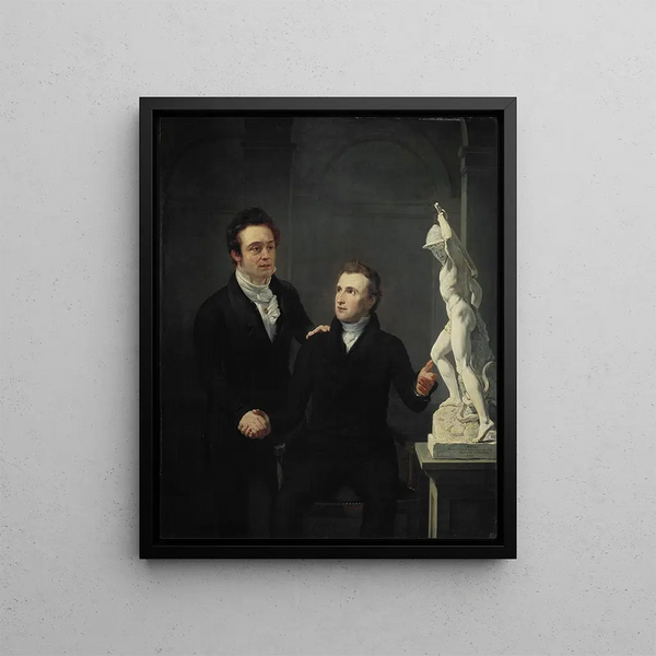 Louis Royer Sculptor and Albertus Bernardus Rothan Stockbroker, Friend of the Arts and Patron of Sciences - Jan Willem Pieneman — framed artwork on a wall