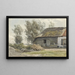 van een boerderij met schuur - Jan Willem van Borselen — ingelijst kunstwerk aan de muur