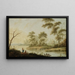 Landschap, beekrivier - Jan Ciso — ingelijst kunstwerk aan de muur