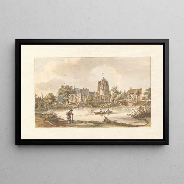 Vue d'Acquoy sur la Linge - Jan de Beijer — framed artwork on a wall