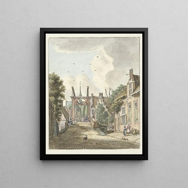 View of Alphen aan de Rijn - Jan de Beijer — framed artwork on a wall