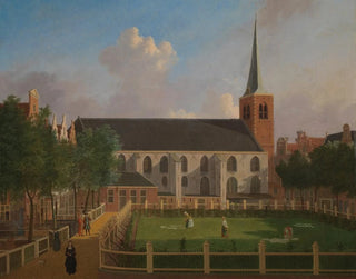 Jan ten Compe - Het Begijnhof met de Engelse Kerk.webp