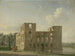 Vue arrière du château de Berckenrode à Heemstede après l'incendie - Jan ten Compe — weergave van het kunstwerk