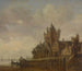 Oud poort van het kasteel in Nimwegen - Jan van Goyen — weergave van het kunstwerk