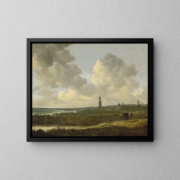View of Rhenen - Jan van Goyen — framed artwork on a wall