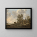 van een stad aan een rivier - Jan van Goyen — ingelijst kunstwerk aan de muur