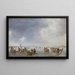 Winterlandschap op het ijs - Jan van Goyen — ingelijst kunstwerk aan de muur