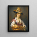 A girl with a basket of fruits - Jan van Noordt — framed artwork on a wall
