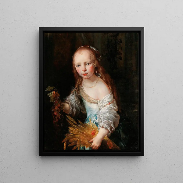 Jan van Noordt - Portrait Of A Young Girl As Ceres.webp
