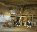 Koeien in een schuur - Jan van Ravenswaay — weergave van het kunstwerk