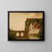Pont over een rivier - Jan van der Heyden — ingelijst kunstwerk aan de muur