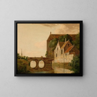 Jan van der Heyden - Bridge over a River.webp