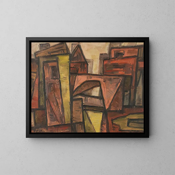 Untitled Painting - Jankel Adler — framed artwork on a wall