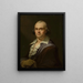 Portret van een man met een handschoen - János Mihály Hesz — ingelijst kunstwerk aan de muur