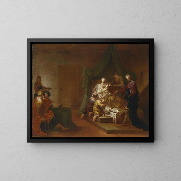 Jakob bénit les fils de Joseph - Januarius Zick — framed artwork on a wall