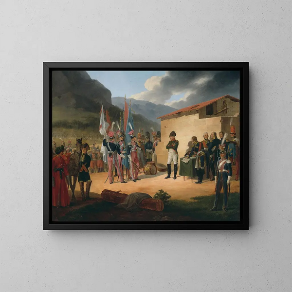 Battle of Tudela - January Suchodolski — framed artwork on a wall