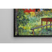 Reproductie van het schilderij Tuin met rood huis - Edvard Munch