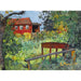 Reproductie van het schilderij Tuin met rood huis - Edvard Munch