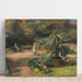 Reproductie van het schilderij Tuin met palmboom en twee vrouwelijke figuren - Max Liebermann