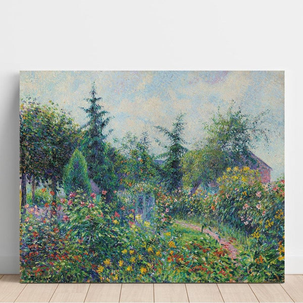 Reproductie van het schilderij Tuin en kippenhok bij Octave Mirbeau, Les Damps - Camille Pissarro